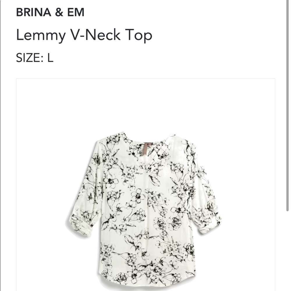 Brina & Em - Lemmy V Neck Top - Size Large